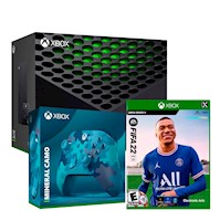 Consola Xbox Series X + Fifa 22 + Mando Mineral Camo